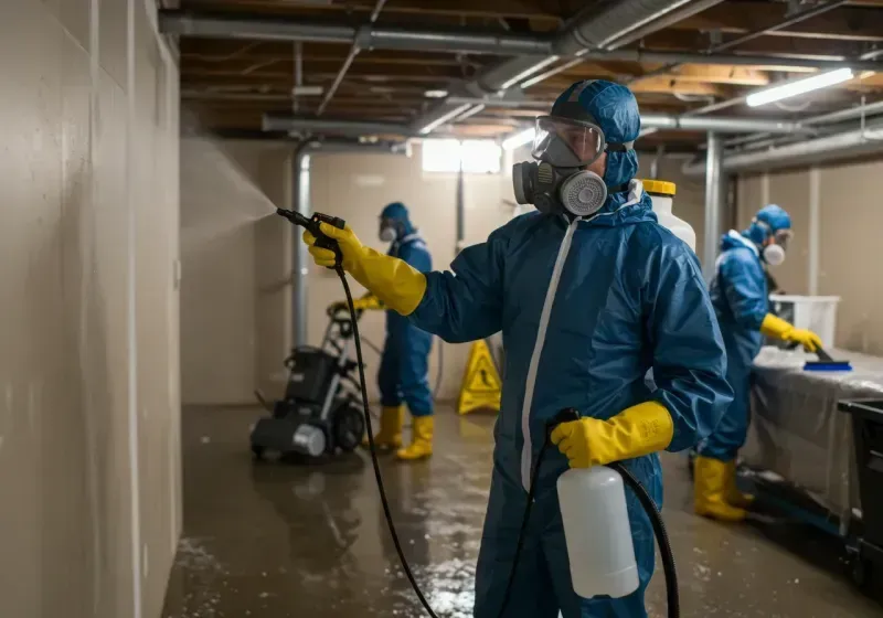 Basement Sanitization and Antimicrobial Treatment process in Liberty, IN